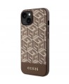 Guess GUHMP14MHGCFSEW iPhone 14 Plus 6.7" brown/brown hard case GCube Stripes MagSafe
