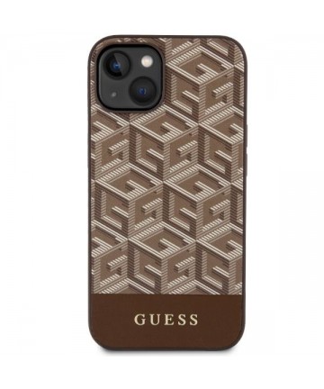 Guess GUHMP14MHGCFSEW iPhone 14 Plus 6.7" brown/brown hard case GCube Stripes MagSafe