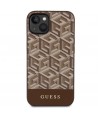 Guess GUHMP14MHGCFSEW iPhone 14 Plus 6.7" brown/brown hard case GCube Stripes MagSafe