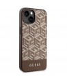 Guess GUHMP14MHGCFSEW iPhone 14 Plus 6.7" brown/brown hard case GCube Stripes MagSafe