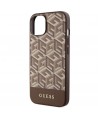 Guess GUHMP14MHGCFSEW iPhone 14 Plus 6.7" brown/brown hard case GCube Stripes MagSafe