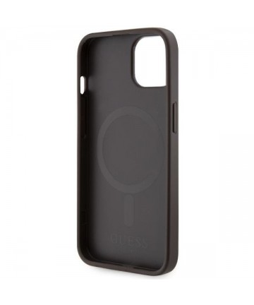 Guess GUHMP14MP4RPSW iPhone 14 Plus 6.7" brown/brown hardcase 4G Printed Stripes MagSafe