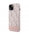 Guess GUHMP14SHGCFSEP iPhone 14 6.1" pink/pink hard case GCube Stripes MagSafe