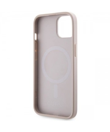 Guess GUHMP14SHGCFSEP iPhone 14 6.1" pink/pink hard case GCube Stripes MagSafe