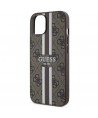 Guess GUHMP14SP4RPSW iPhone 14 6.1" brown/brown hardcase 4G Printed Stripes MagSafe