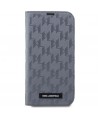 Karl Lagerfeld KLBKP14LSAKLHPG iPhone 14 Pro 6.1" bookcase silver/silver Saffiano Monogram