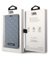 Karl Lagerfeld KLBKP14LSAKLHPG iPhone 14 Pro 6.1" bookcase silver/silver Saffiano Monogram
