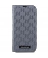 Karl Lagerfeld KLBKP14SSAKLHPG iPhone 14 6.1" bookcase silver/silver Saffiano Monogram
