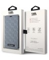 Karl Lagerfeld KLBKP14SSAKLHPG iPhone 14 6.1" bookcase silver/silver Saffiano Monogram