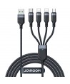 Joyroom Multi-Use Series S-A18 4in1 USB-A - USB-C / Lightning / Lightning / micro USB cable 1.2m - black