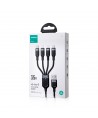 Joyroom Multi-Use Series S-A18 4in1 USB-A - USB-C / Lightning / Lightning / micro USB cable 1.2m - black