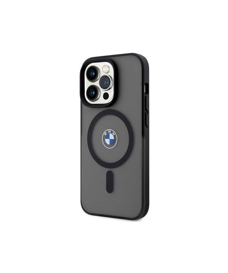 BMW Signature Logo iPhone 14 Pro Max Silicone Case - Black