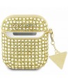 Guess GUA2HDGTPD AirPods 1/2 cover gold/gold Rhinestone Triangle Charm
