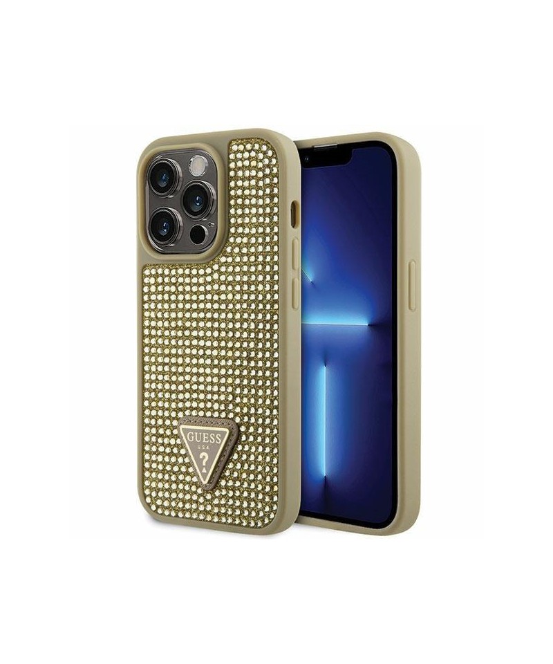 Guess GUHCP14LHDGTPD iPhone 14 Pro 6.1" gold/gold hardcase Rhinestone Triangle