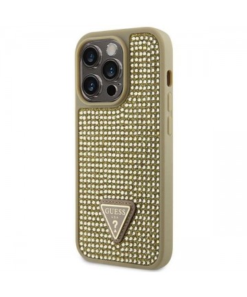 Guess GUHCP14LHDGTPD iPhone 14 Pro 6.1" gold/gold hardcase Rhinestone Triangle