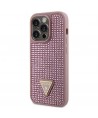 Guess GUHCP14LHDGTPP iPhone 14 Pro 6.1" pink/pink hardcase Rhinestone Triangle