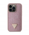 Guess GUHCP14LHDGTPP iPhone 14 Pro 6.1" pink/pink hardcase Rhinestone Triangle