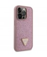 Guess GUHCP14LHDGTPP iPhone 14 Pro 6.1" pink/pink hardcase Rhinestone Triangle