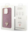Guess GUHCP14LHDGTPP iPhone 14 Pro 6.1" pink/pink hardcase Rhinestone Triangle