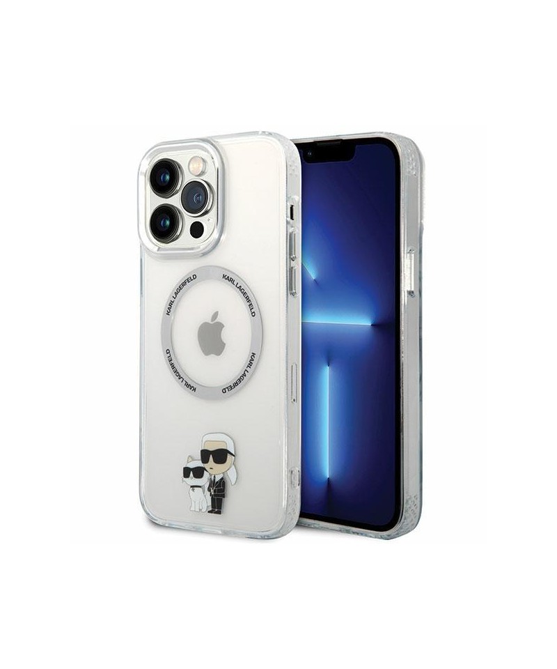 Karl Lagerfeld KKLHMP13XHNKCIT iPhone 13 Pro Max 6.7" hardcase transparent Iconic Karl&Choupette Magsafe