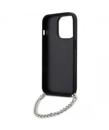 Karl Lagerfeld KLHCP14LSACKLHPK iPhone 14 Pro 6.1" black/black hardcase Saffiano Monogram Chain