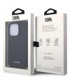Karl Lagerfeld KLHCP14LSACKLHPK iPhone 14 Pro 6.1" black/black hardcase Saffiano Monogram Chain