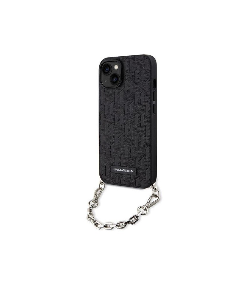 Karl Lagerfeld KLHCP14SSACKLHPK iPhone 14 6.1" black/black hardcase Saffiano Monogram Chain