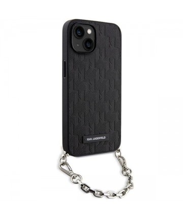 Karl Lagerfeld KLHCP14SSACKLHPK iPhone 14 6.1" black/black hardcase Saffiano Monogram Chain