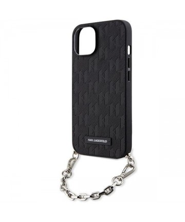 Karl Lagerfeld KLHCP14SSACKLHPK iPhone 14 6.1" black/black hardcase Saffiano Monogram Chain