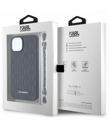 Karl Lagerfeld KLHCP14SSACKLHPK iPhone 14 6.1" black/black hardcase Saffiano Monogram Chain