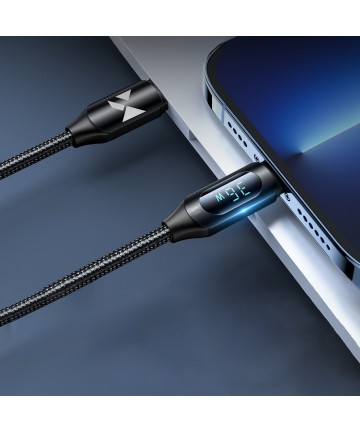 Wozinsky WUCLC1 Lightning - USB-C cable 36W 480Mb/s 1m - black