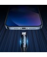 USB-A Cable - Lightning Wozinsky WUALC2 with LED Display 2.4A 2m - Black