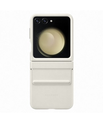 Eco-leather case for Samsung Galaxy Z Flip 5 - cream