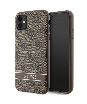 Guess GUHCN61P4SNW iPhone 11 / Xr brown/brown hardcase 4G Stripe