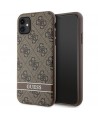 Guess GUHCN61P4SNW iPhone 11 / Xr brown/brown hardcase 4G Stripe