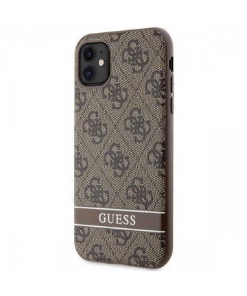 Guess GUHCN61P4SNW iPhone 11 / Xr brown/brown hardcase 4G Stripe