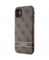 Guess GUHCN61P4SNW iPhone 11 / Xr brown/brown hardcase 4G Stripe