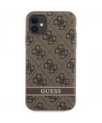 Guess GUHCN61P4SNW iPhone 11 / Xr brown/brown hardcase 4G Stripe