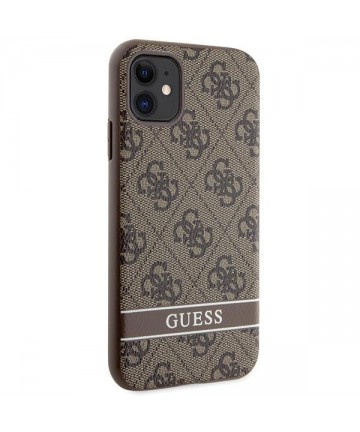 Guess GUHCN61P4SNW iPhone 11 / Xr brown/brown hardcase 4G Stripe