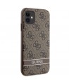 Guess GUHCN61P4SNW iPhone 11 / Xr brown/brown hardcase 4G Stripe