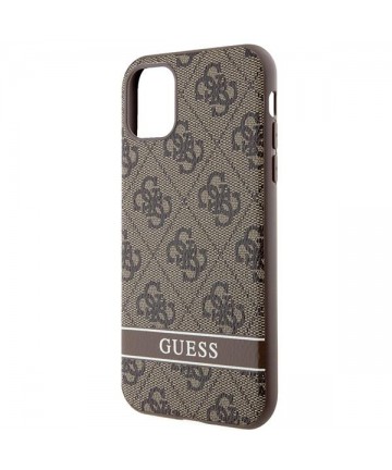 Guess GUHCN61P4SNW iPhone 11 / Xr brown/brown hardcase 4G Stripe