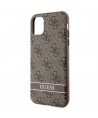 Guess GUHCN61P4SNW iPhone 11 / Xr brown/brown hardcase 4G Stripe