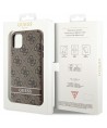 Guess GUHCN61P4SNW iPhone 11 / Xr brown/brown hardcase 4G Stripe