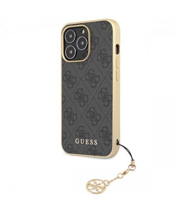 Guess 4G Charms Collection case for iPhone 14 Pro - gray