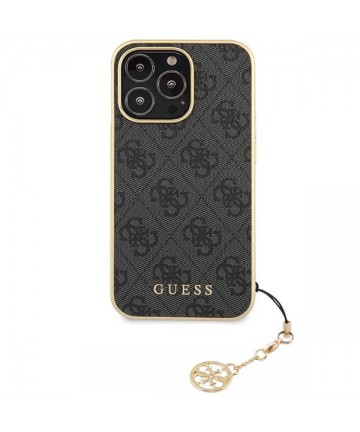 Guess 4G Charms Collection case for iPhone 14 Pro - gray