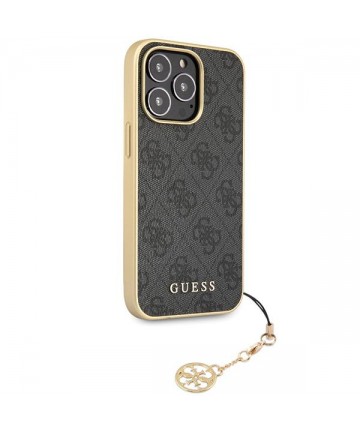 Guess 4G Charms Collection case for iPhone 14 Pro - gray