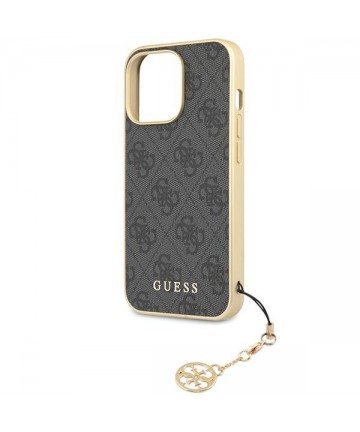 Guess 4G Charms Collection case for iPhone 14 Pro - gray