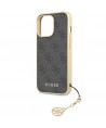 Guess 4G Charms Collection case for iPhone 14 Pro - gray