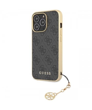 Guess 4G Charms Collection case for iPhone 14 Pro Max - gray