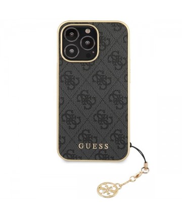 Guess 4G Charms Collection case for iPhone 14 Pro Max - gray